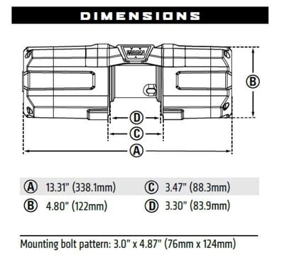 Warn AXON 35-S Winch with Synthetic Rope - 12V Drawing