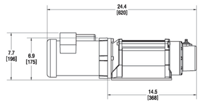 Warn 3000 ACI Winch Drawing