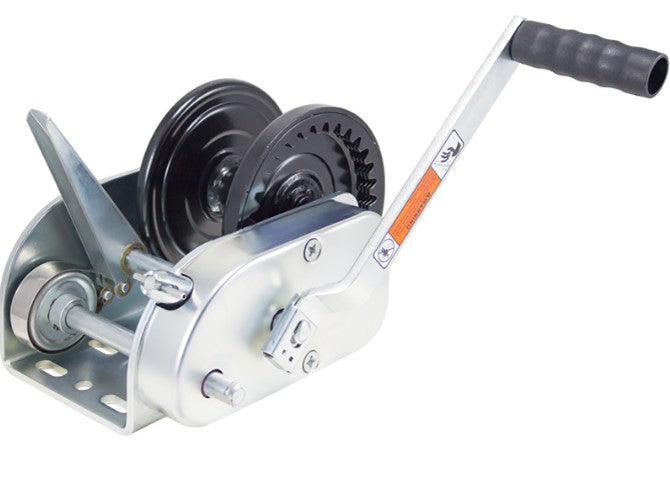 Console Mounted Braked Hand Winch - 1,200 lb (544kg) Capacity - Arbil 4x4