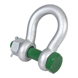 Green Pin Bow Shackle with Safety Bolt